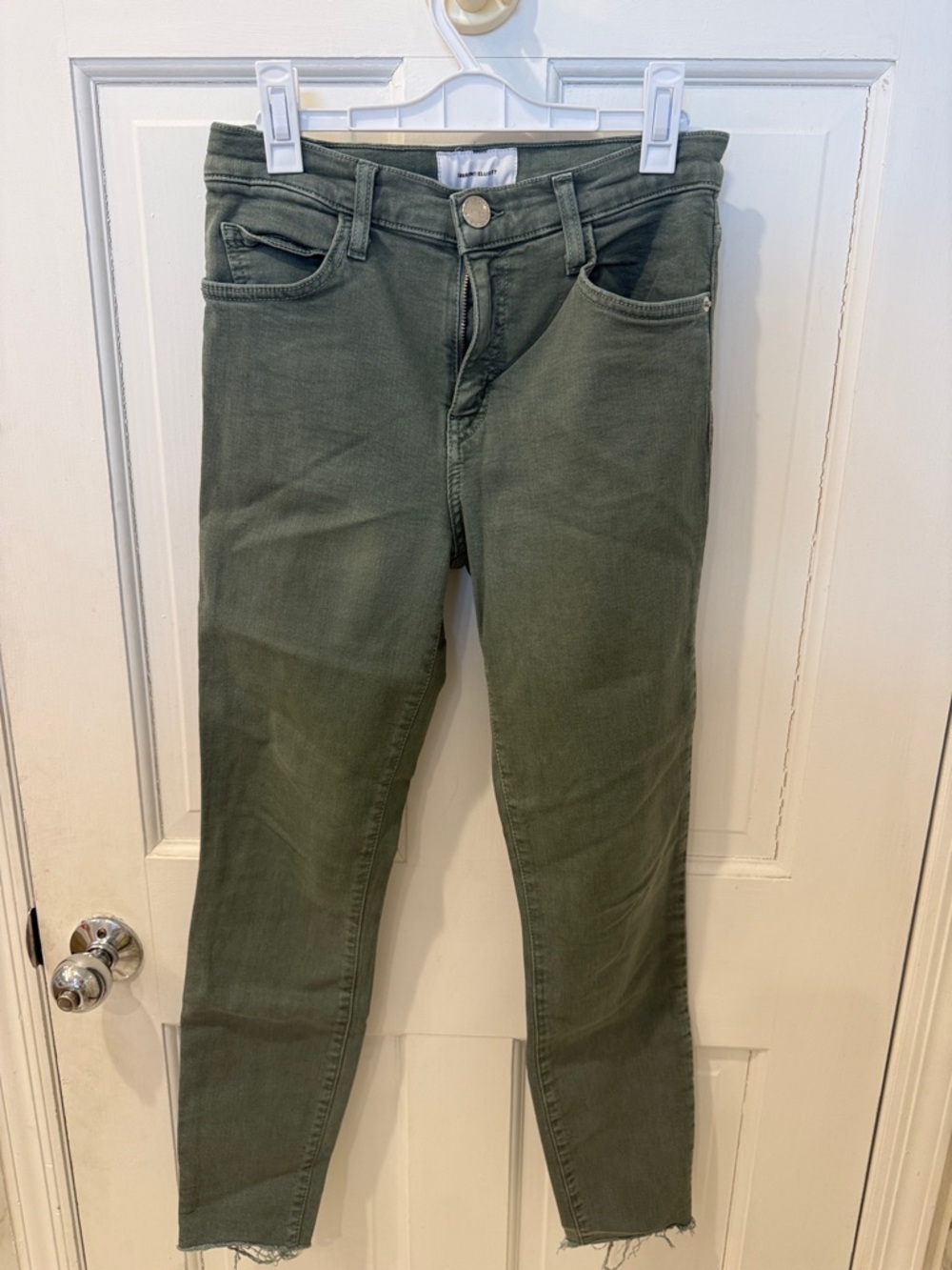 Current/Elliot Women's vintage Olive Green Skinny Jeans